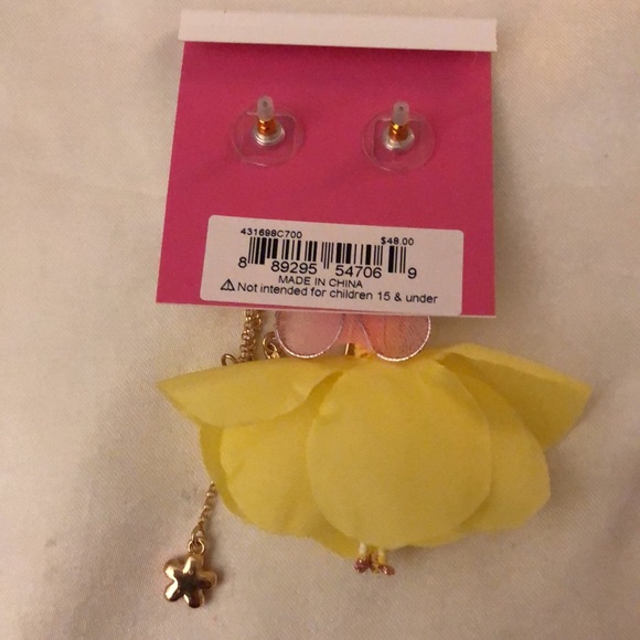 Betsey Johnson Fairy Bunny Mismatch Drop Earrings Crystal Accents NWT - Picture 12 of 12